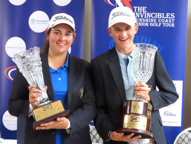 Justice Bosio and Harry Takis won the Cameron Smith Junior Classic last week with brilliant rounds of golf.