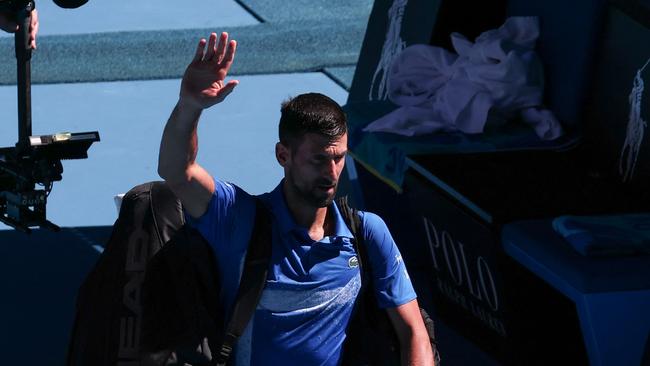 Hopefully it’s not the last time we see Novak Djokovic. Photo by DAVID GRAY / AFP