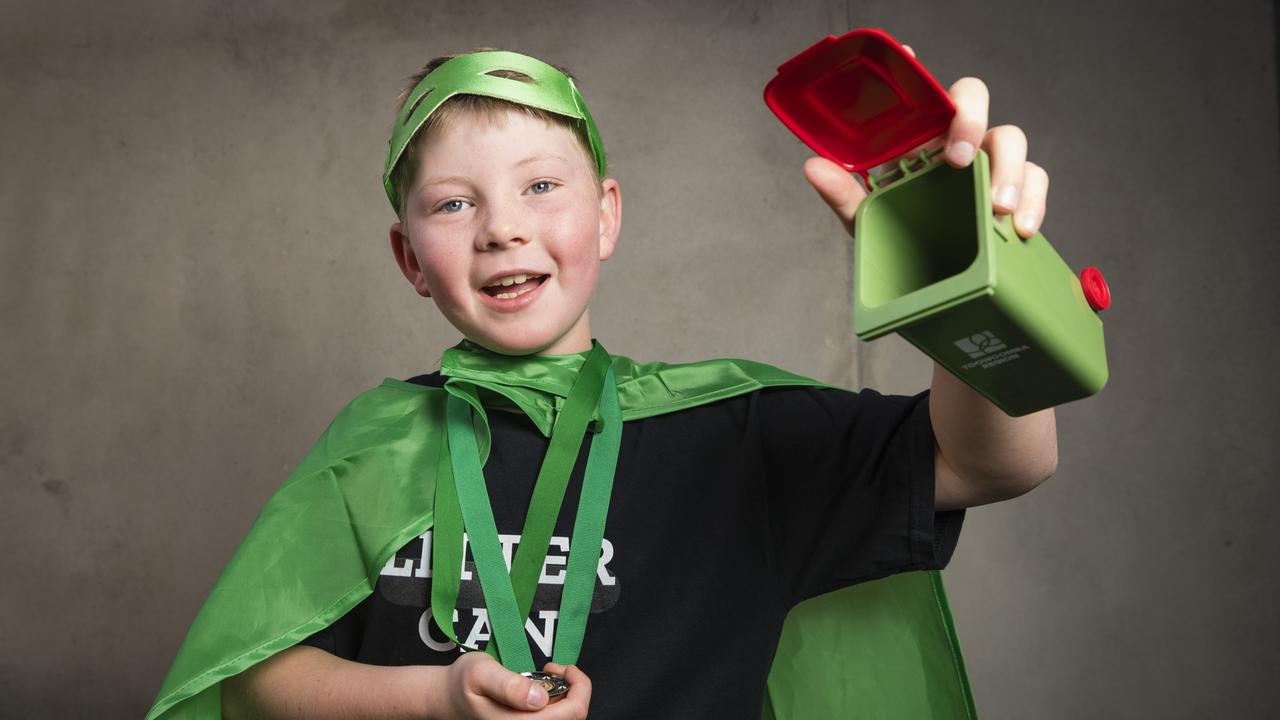 Patterson Plumbe shows is medals after competing in speech and drama sections of the 77th City of Toowoomba Eisteddfod at Empire Theatre. Picture: Kevin Farmer