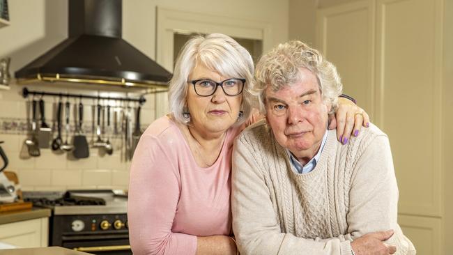 Pensioners Brian Doyle, 76, and his wife Carol, 68, want a full refund on their $10,400 booking they couldn’t take because of the coronavirus pandemic. Picture: Tim Carrafa