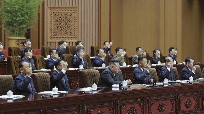 Kim spoke at a gathering of the country’s parliament. Picture: AP/The Times