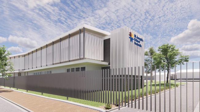 The proposed two-storey building set for construction at St Joseph's School at Hectorville, which will allow for student population growth. Picture: Supplied.