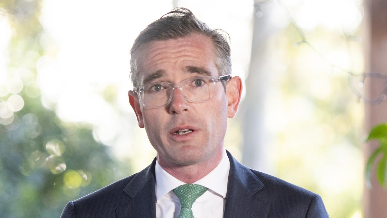 NSW Premier Dominic Perrottet said he wished Mr Dominello and his family all the best. Picture: NewsWire / Monique Harmer