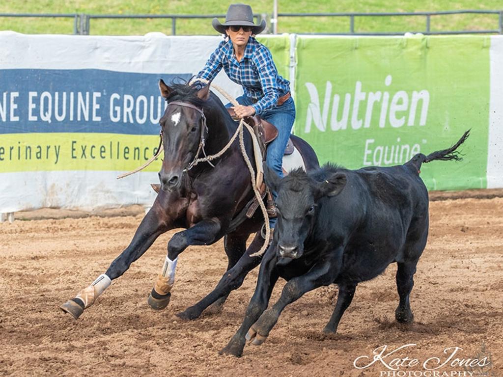 Beniah and rider Brydie Hughes at the 2022 Nutrien Classic Dalgety Stallion draft. Image credit: Kate Jones Photography.