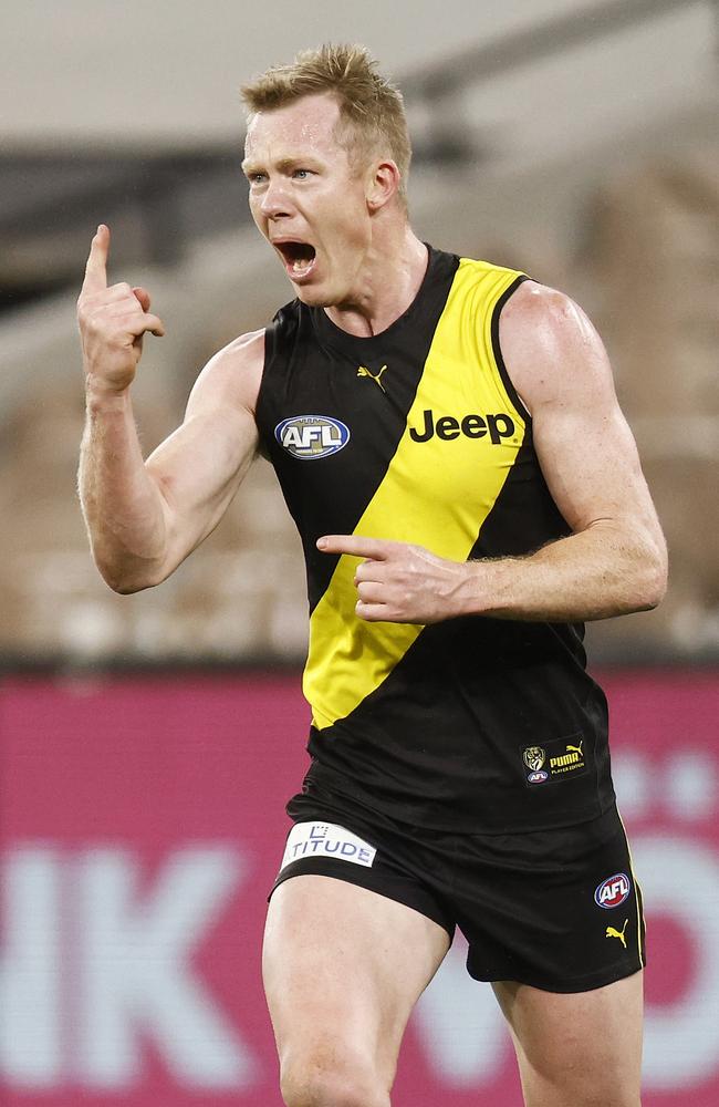 Jack Riewoldt of the Tigers. Photo by Daniel Pockett/