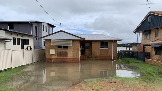 A Grafton home impacted by flooding. Picture: Matt Gazy