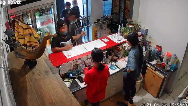 A group of youths has been caught red handed on CCTV shoplifting from the Red Lantern Chinese restaurant in Palmerston. Picture: Facebook/ Supplied