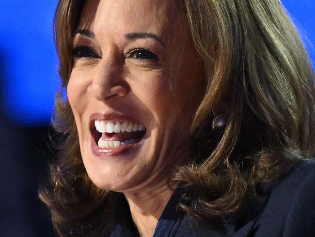 US Vice President and 2024 Democratic presidential candidate Kamala Harris speaks on the fourth and last day of the Democratic National Convention (DNC) at the United Center in Chicago, Illinois, on August 22, 2024. Vice President Kamala Harris will formally accept the partyâs nomination for president today at the DNC which ran from August 19-22 in Chicago. (Photo by SAUL LOEB / AFP)