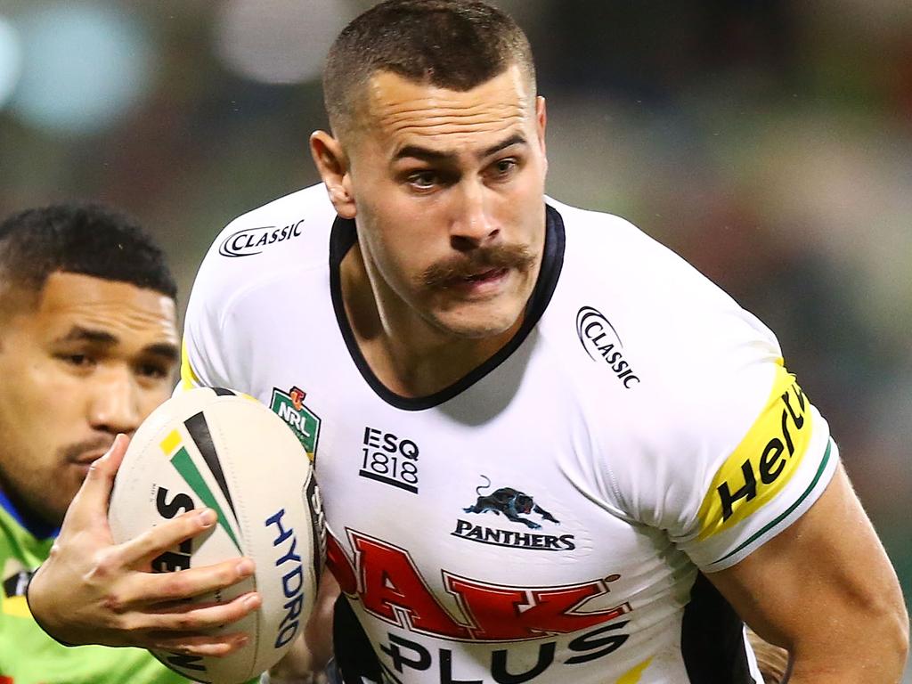 CANBERRA, AUSTRALIA - JUNE 08:  Regan Campbell-Gillard of the Panthers in action during the round 14 NRL match between the Canberra Raiders and the Penrith Panthers at GIO Stadium on June 8, 2018 in Canberra, Australia.  (Photo by Mark Nolan/Getty Images)