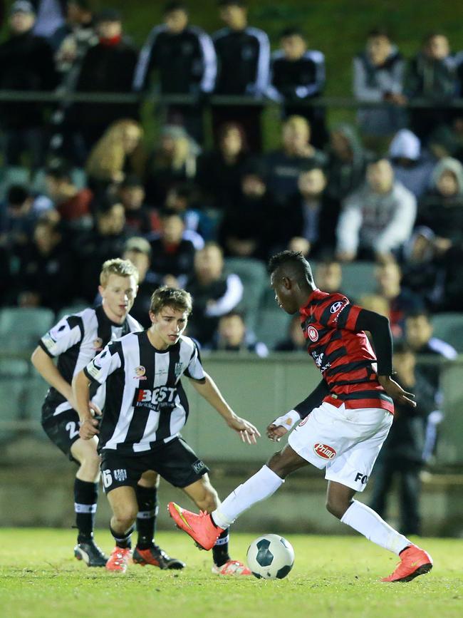 Adelaide City v Western Sydney Wanderers in FFA Cup action at Marden Sports Complex in 2014.