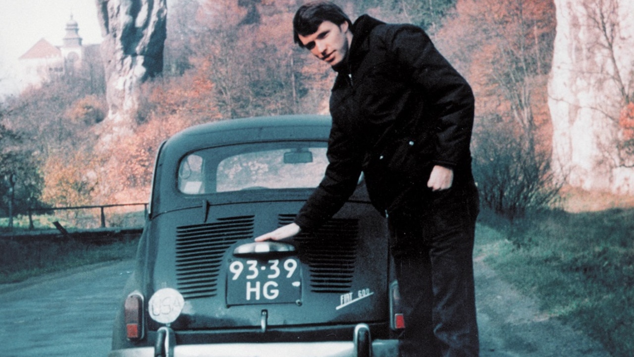 A young Tim Leatherman with the Fiat 600 that launched an empire. Picture: Supplied