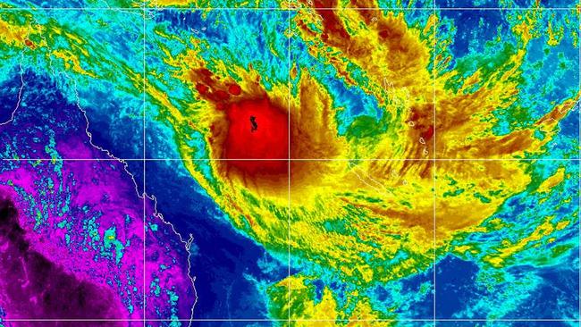 A satellite image of Cyclone Odette off the Queensland coast in 2007 in this file photo. The Bureau of Meteorology said on Sunday that a low in the Coral Sea was expected to form into a severe tropical cyclone likely to be named Freddy by Wednesday.