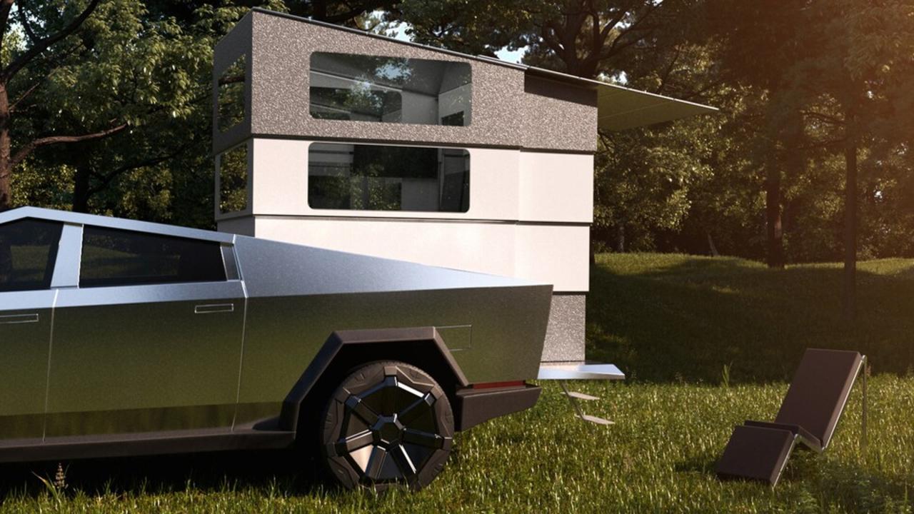 The CyberLandr tuns the Tesla Cybertruck into a campervan.