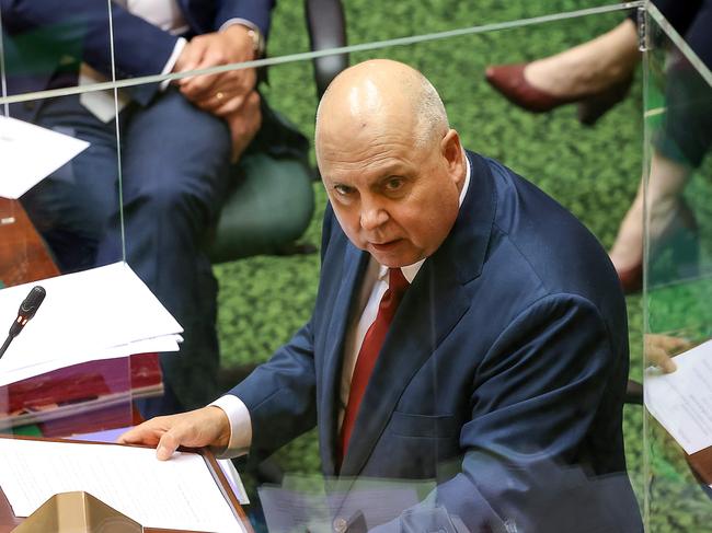 Victorian Treasurer Tim Pallas hands down his budget. Picture: NCA NewsWire / Ian Currie