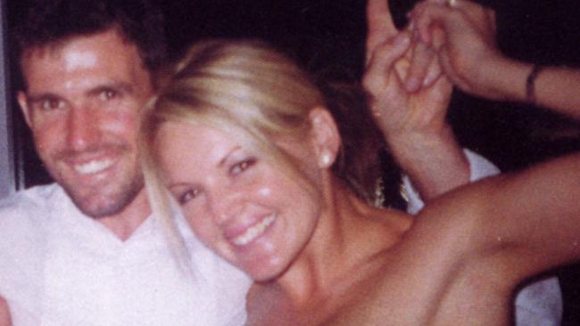 Anthony Stevens with wife Kelli at Wayne and Sally Carey’s wedding reception in 2001.