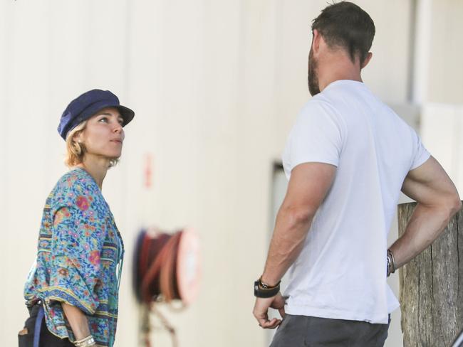 Elsa and Chris at the Byron Bay farm. Picture: Media Mode