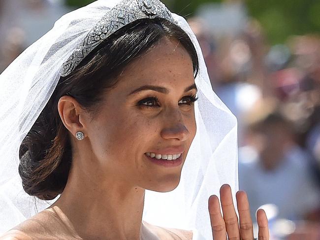 Meghan chose the pricey Cartier baubles she wore for her wedding last year. Picture: Oli Scarff/AFP