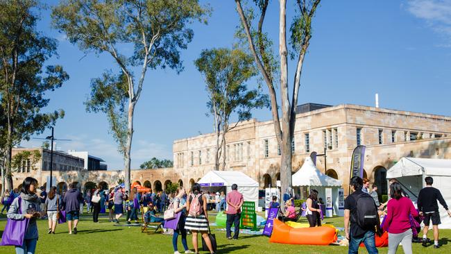 Open Day at UQ St Lucia campus. The university is still planning to hold its Orientation Week despite Bond University cancelling a graduation ceremony.