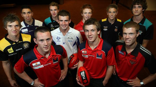 The top 10 picks in the 2009 draft including Dustin Martin (left).