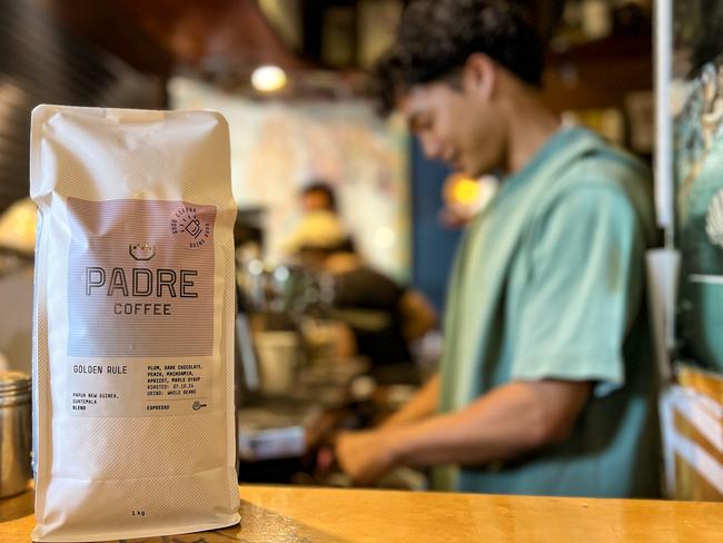 Padre Coffee being served at the 1995 cafe on Cavenagh St, Darwin.