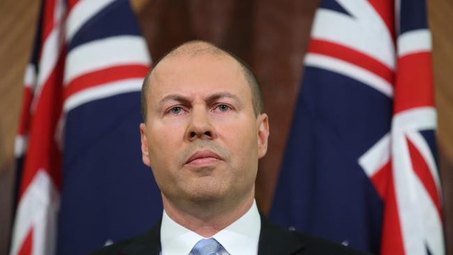 Australian Treasurer Josh Frydenberg speaks to the media during a press conference in Melbourne, Friday, September 28, 2018. Frydenberg said the culture and conduct of the financial sector have fallen below community standards, with greed and profit coming before honesty and integrity. (AAP Image/David Crosling) NO ARCHIVING