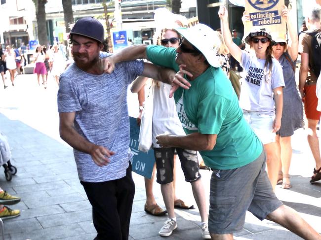 An ugly spat ensues. Picture: Nigel Hallett