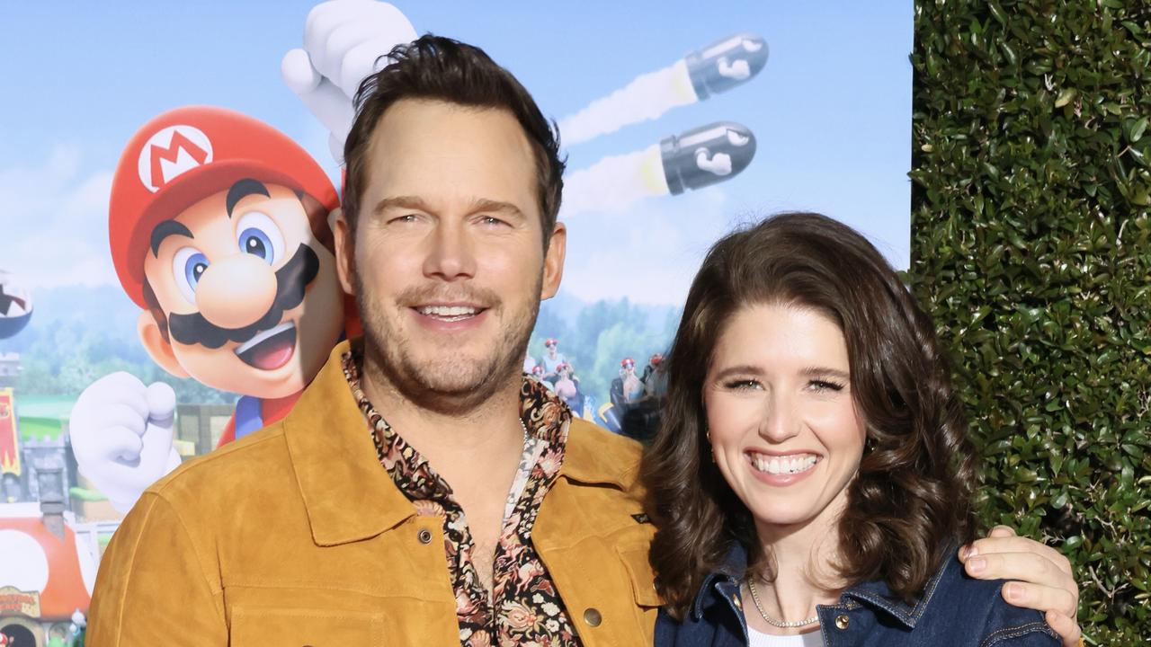 Chris Pratt and his wife Katherine Schwarzenegger. Photo by Rodin Eckenroth/Getty Images