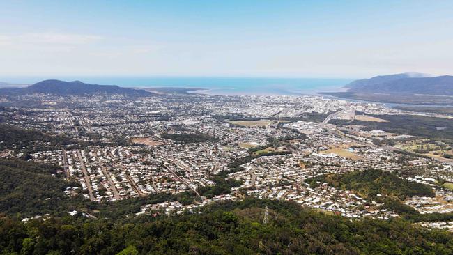 Aerial panoramic view of Cairns City and the inner suburbs. Picture: Brendan Radke