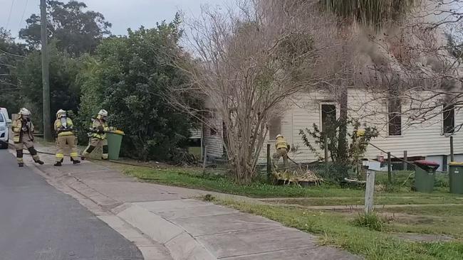Fire fighters control the blaze. Picture: Supplied