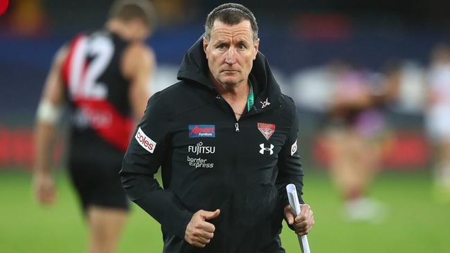 Essendon coach John Worsfold said his team needed to apply more scoreboard pressure when it had the momentum against GWS. Picture: Chris Hyde/Getty Images