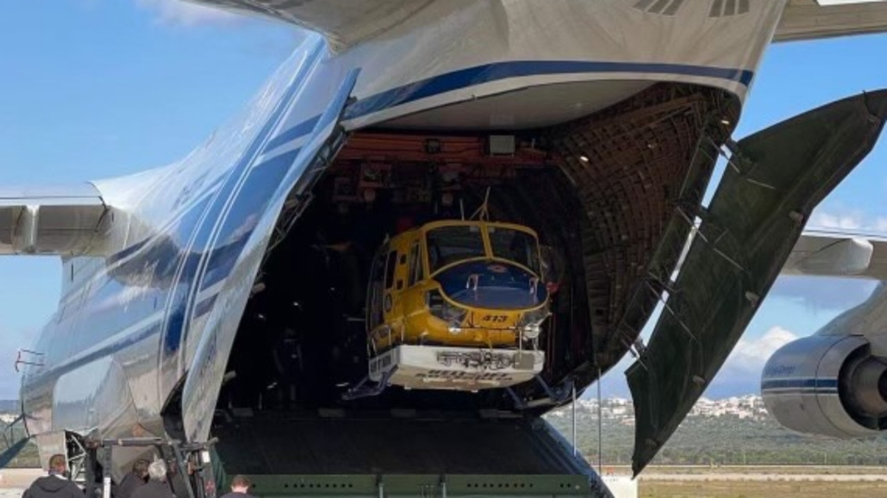 The Cooroy-based McDermott Aviation Group is in its third bushfire season in Greece but the cost of transporting their machines to and from Australia via air has skyrocketed. Picture: Contributed