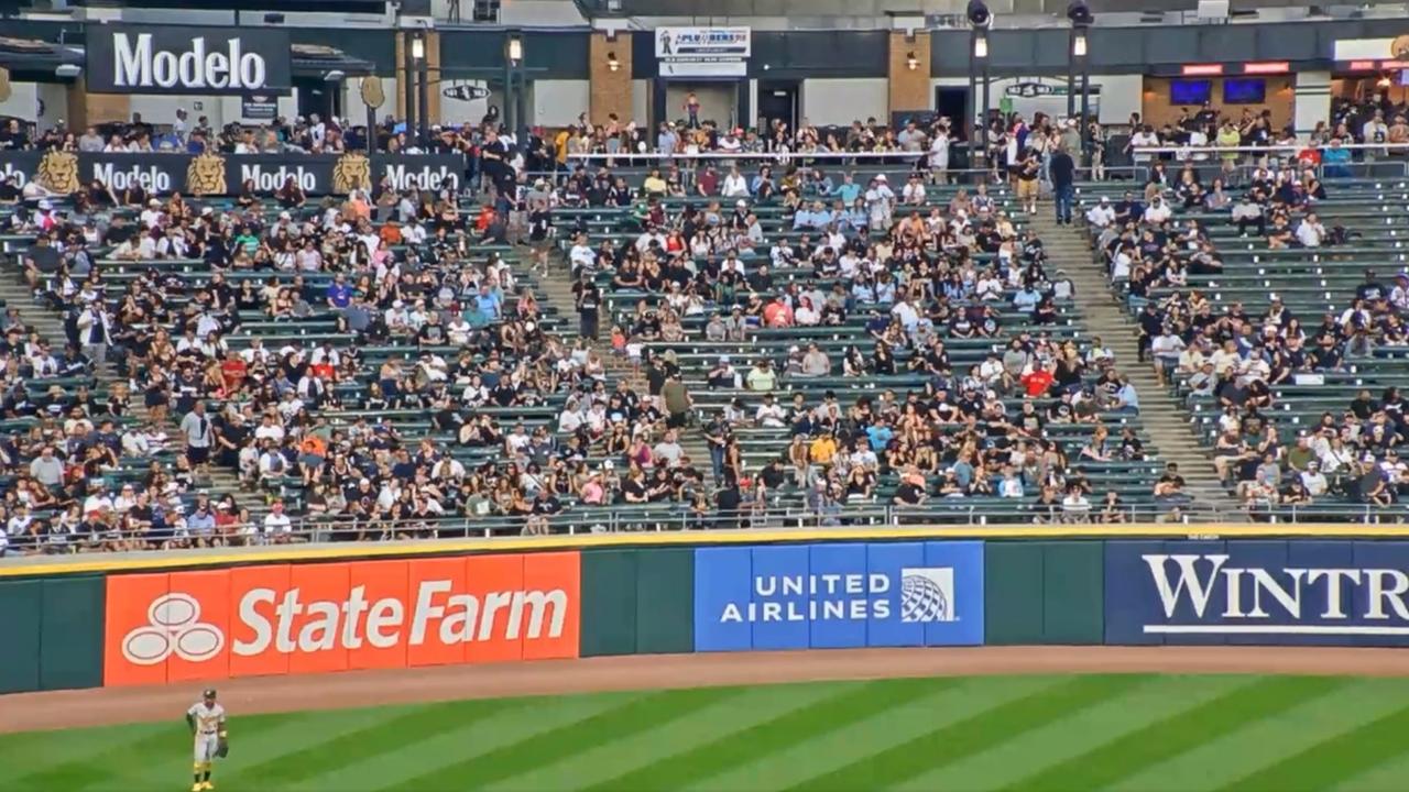 A stand inside Guaranteed Rate Field when a gun went off. Photo: Twitter.