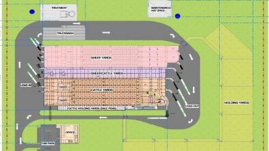 Architectural plans for Warwick Saleyards if the Greenfields site proposal was to be selected. Picture: SDRC