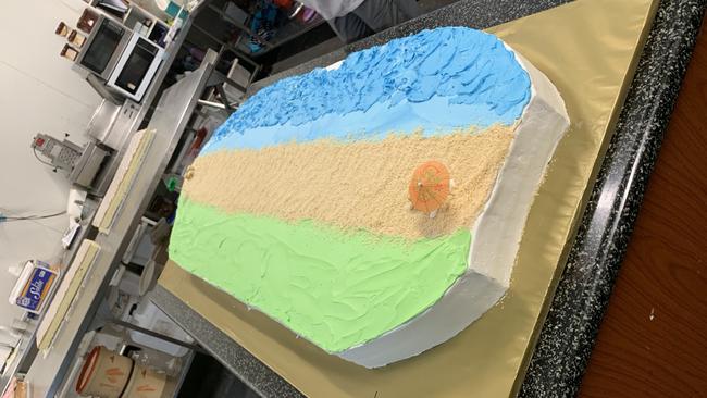 The foundations for the 60th birthday celebrations cake for the Gold Coast.