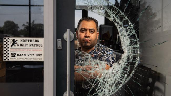 Marcellina Pizza franchisee Michael Gerges is closing up after a series of break-ins at his Munno Para shop. Picture: Brad Fleet