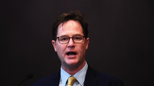 Nick Clegg said the CEO has been “intimately involved” in deciding to bar new political ads the week before the election. Picture: Getty Images