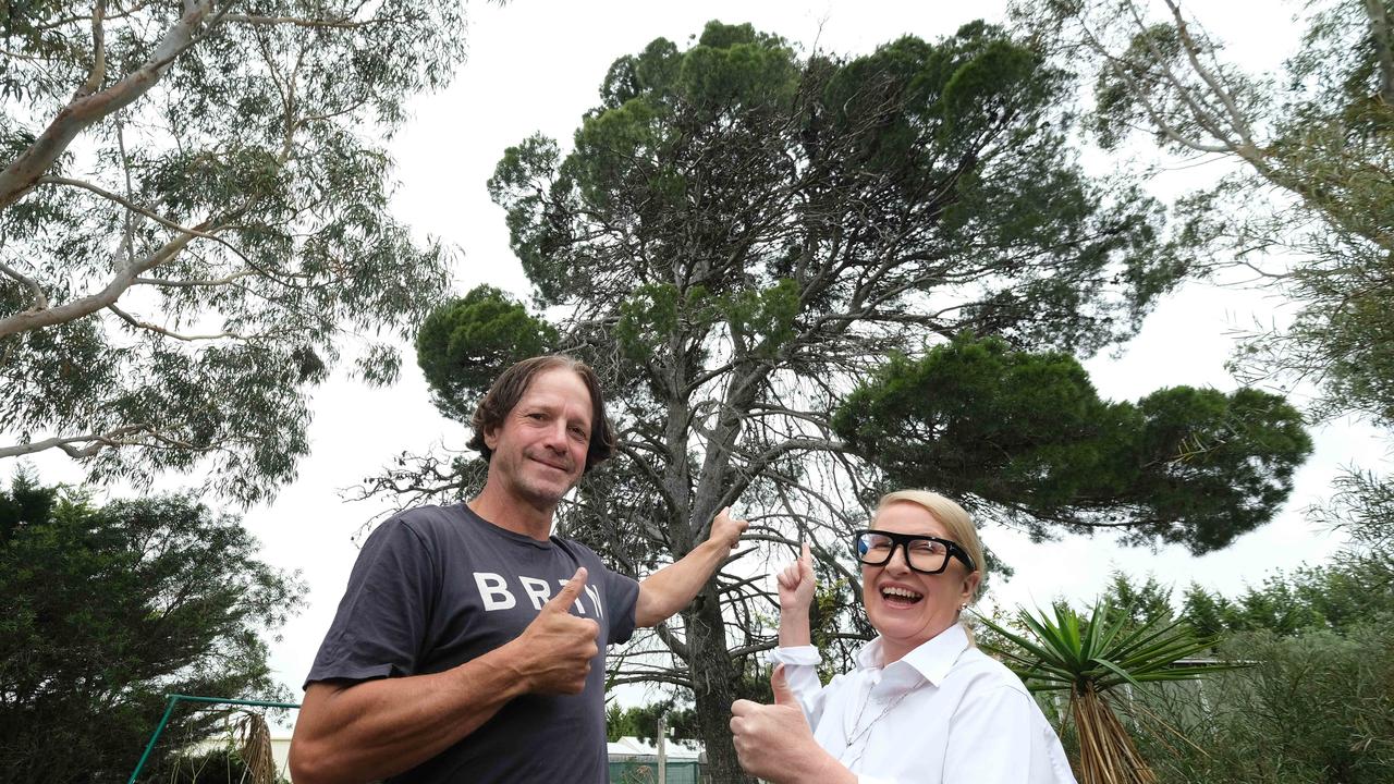 VCAT has knocked back an application by former Geelong council executive Guy Wilson-Browne to subdivide land in St Albans Park. Photo shows local resident Kevin Neville and Renay McIntyre a real estate advocate at the rear of Kevin’s property adjacent to the development site. Picture: Mark Wilson