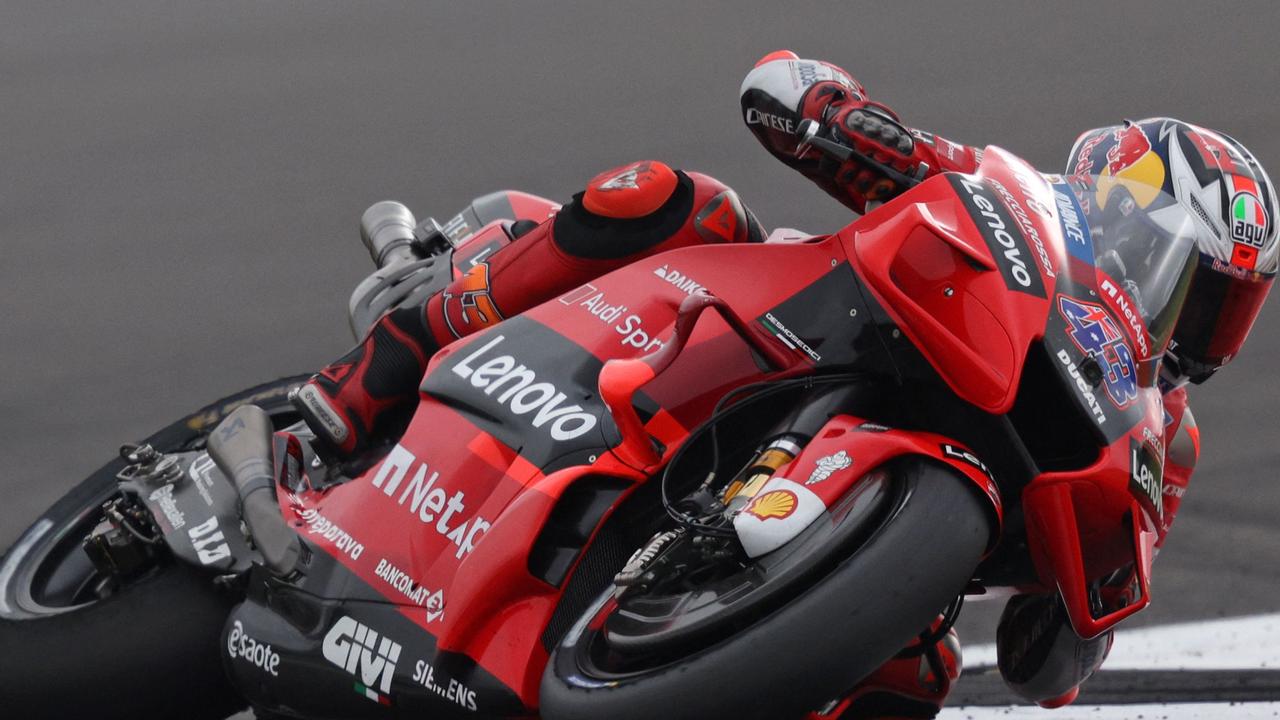 Ducati’s Jack Miller struggled to explain the result. (Photo by Adrian DENNIS / AFP)