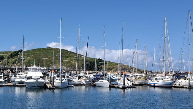 The boat harbour at Coffs Harbour International Marina 26 Feb 25.