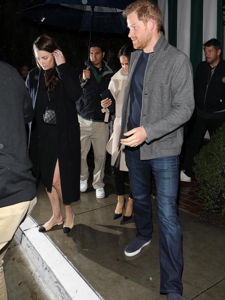 Meghan and Harry on a date night in Hollywood soon after Frogxit became public knowledge. Picture: NYP/MEGA/BACKGRID