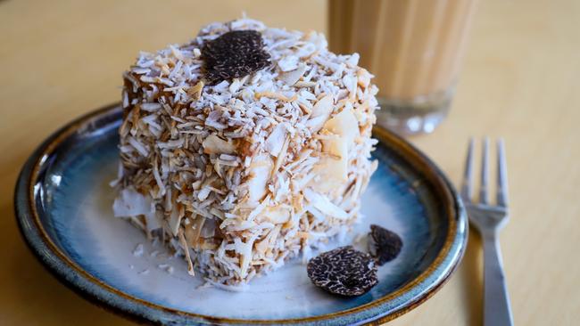 Black Truffle lamingtons. Picture: Jenifer Jagielski