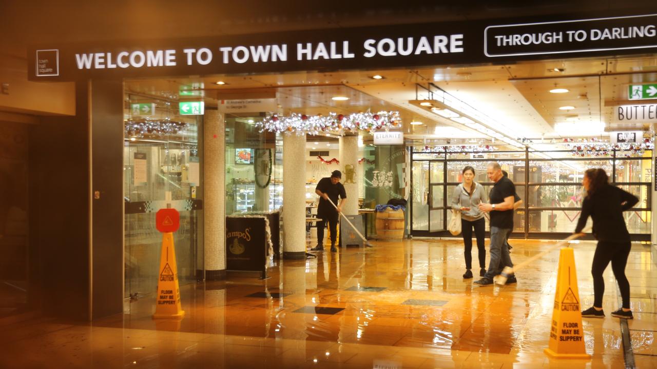 Trains stations across the city are being flooded. Picture: John Grainger