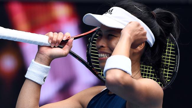 Taiwan’s Su-Wei Hsieh became the tournament’s new sweetheart. Picture: AFP