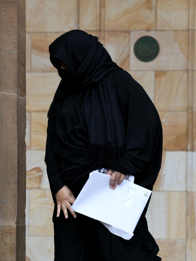 “Waleeda Zai”, mother of stabbing victim "Lour Zai", outside the Adelaide Magistrates Court.. Picture: NCA NewsWire