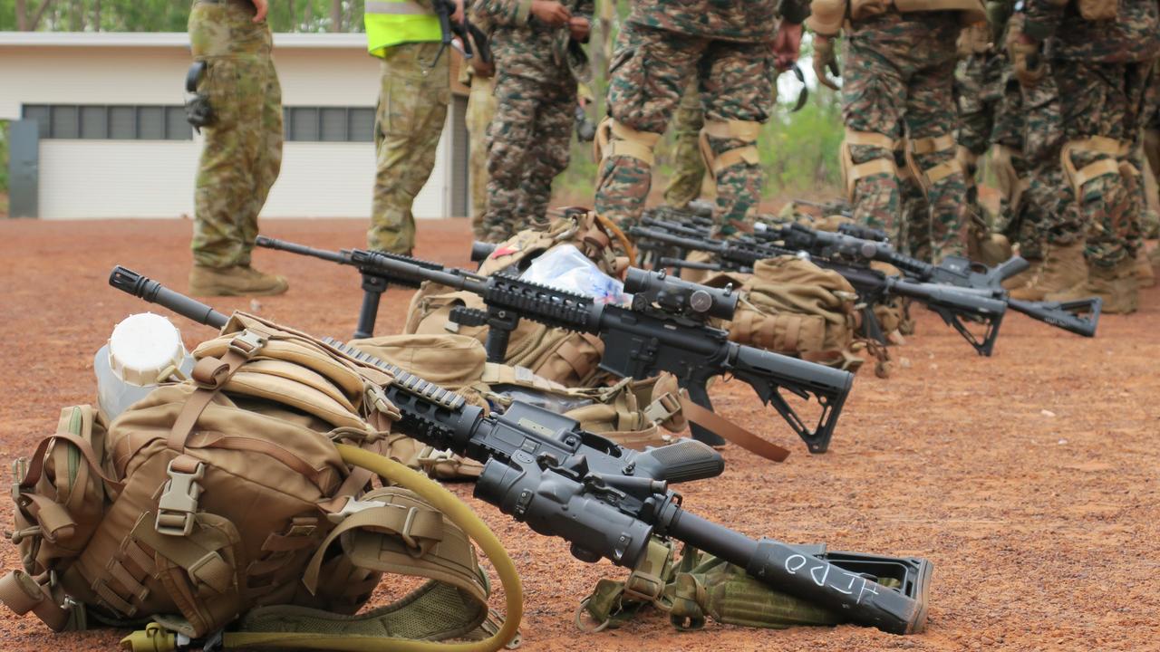 M4 Carbines which featured on the Robertson Barracks firing range.