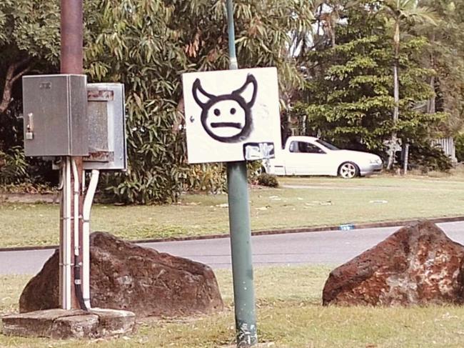 Graffiti damage targeting Teachers West Rugby Club at Warrina Park in Currajong over the weekend. Picture: Supplied.