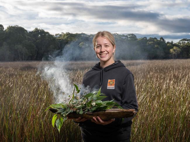 03-06-2024 NAIDOC WEEK FOR GEELONG ADVERTISER ONLY.                                         NAIDOC WEEK Wadawurrung Woman and WTOAC Water Officer Claire Mennen at the rejuvenated Durdidwarrah Wetlands near Anakie. Picture: Brad Fleet