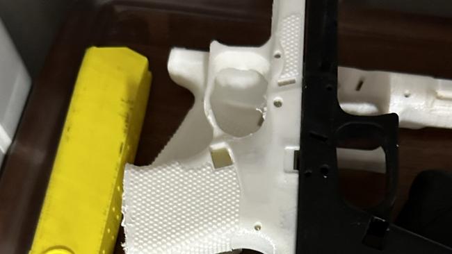 Police seized 3D printed firearms.