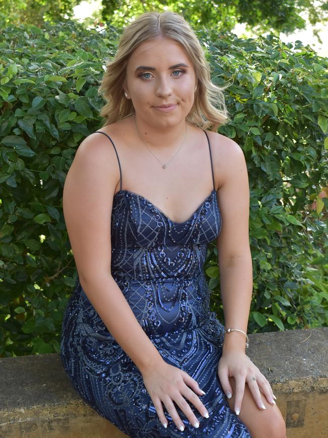 Laynee Betridge at the Mackay State High School 2021 Year 12 formal, November 16, 2021. Photo: Tara Miko and Janessa Ekert
