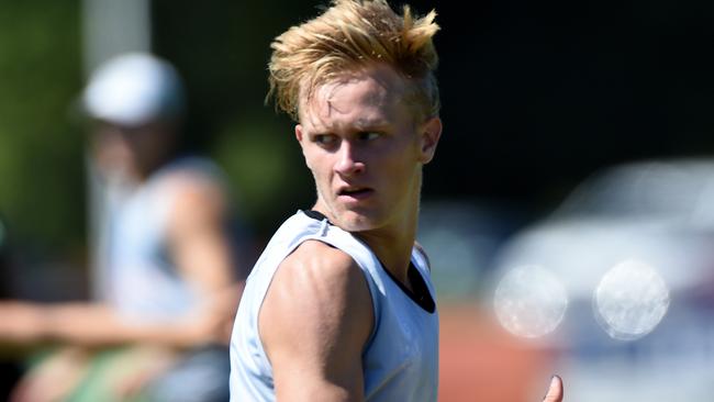 Jaidyn Stephenson was solid for the Magpies. Picture: Nicole Garmston